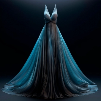 VESTIDO LONDO AZUL - Apenas Exemplo